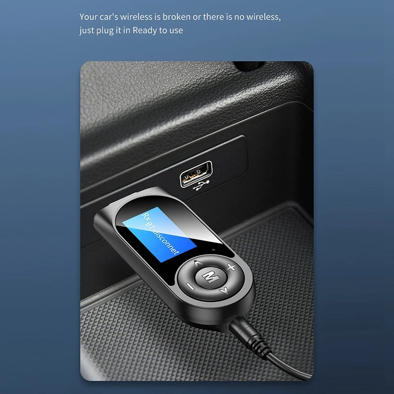 

5.0 Bluetooth Adapter LED Screen Wireless Audio Blue Tooth Transmitter Receiver for PC TV Car Audio Sender Adaptador