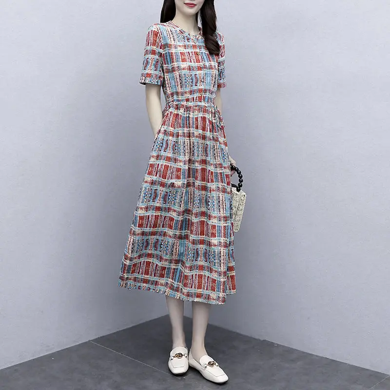 

2021 New Summer Women Elegant Long Dress Boho Print Party Dresses Ladies Vintage Casual Plus Size Loose Maxi Vestidos B209