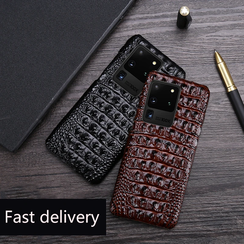 Чехол для телефона из натуральной кожи A70 A40 S9 S10 Note 10 S6 S7 edge Plus воловьей samsung s20ultra