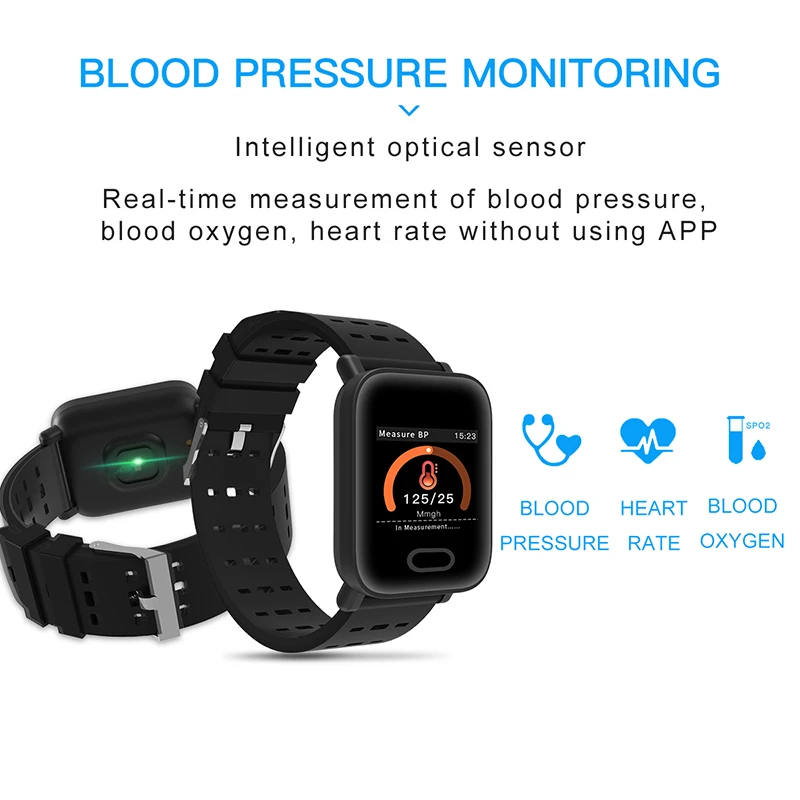 Новый умный Браслет пульсометр кровяное давление здоровые водонепроницаемые