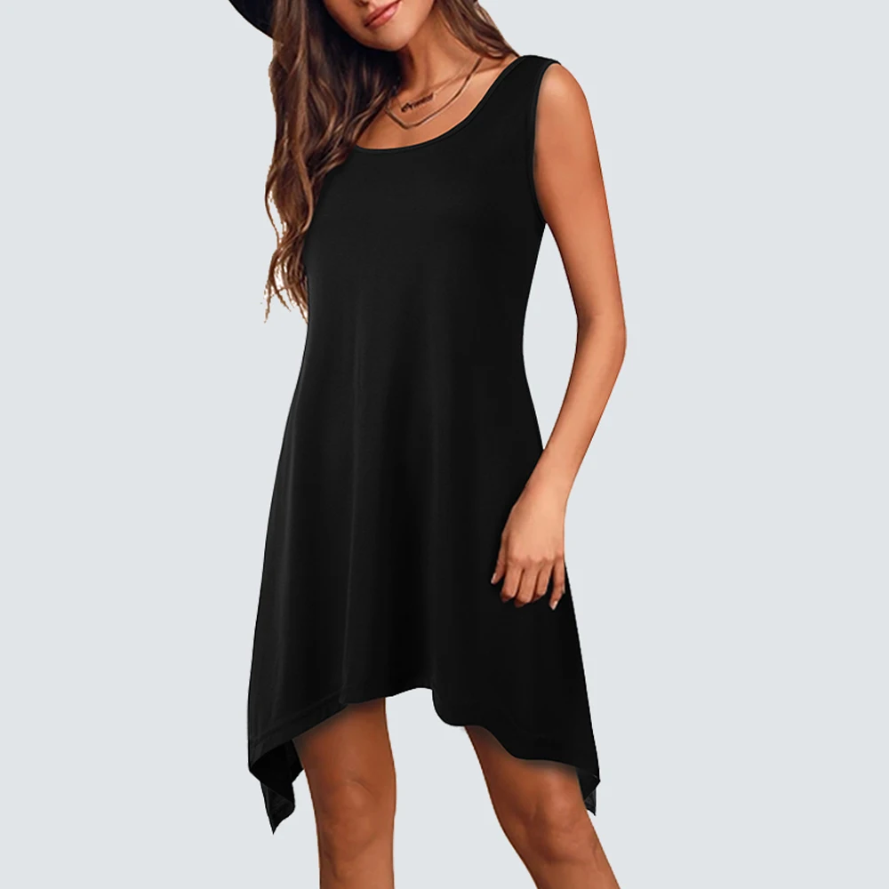 Женская короткая футболка без рукавов повседневные Летние однотонные