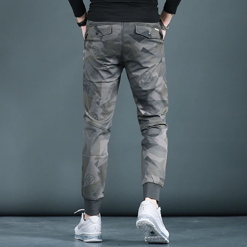 

Men Casual Camouflage Oversized Pants Sport Elastic Waist Joggers Streetwear Fashion Printed Trousers