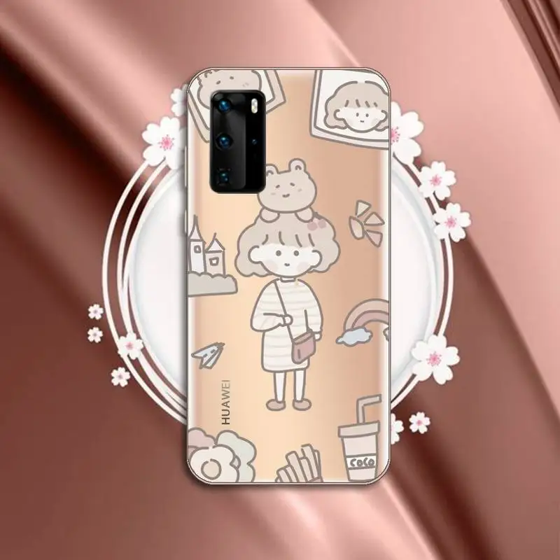 

Cute anime girl snacks (1) Phone Case Transparent for Huawei P honor 8 10i 20 30 40 smart 2019
