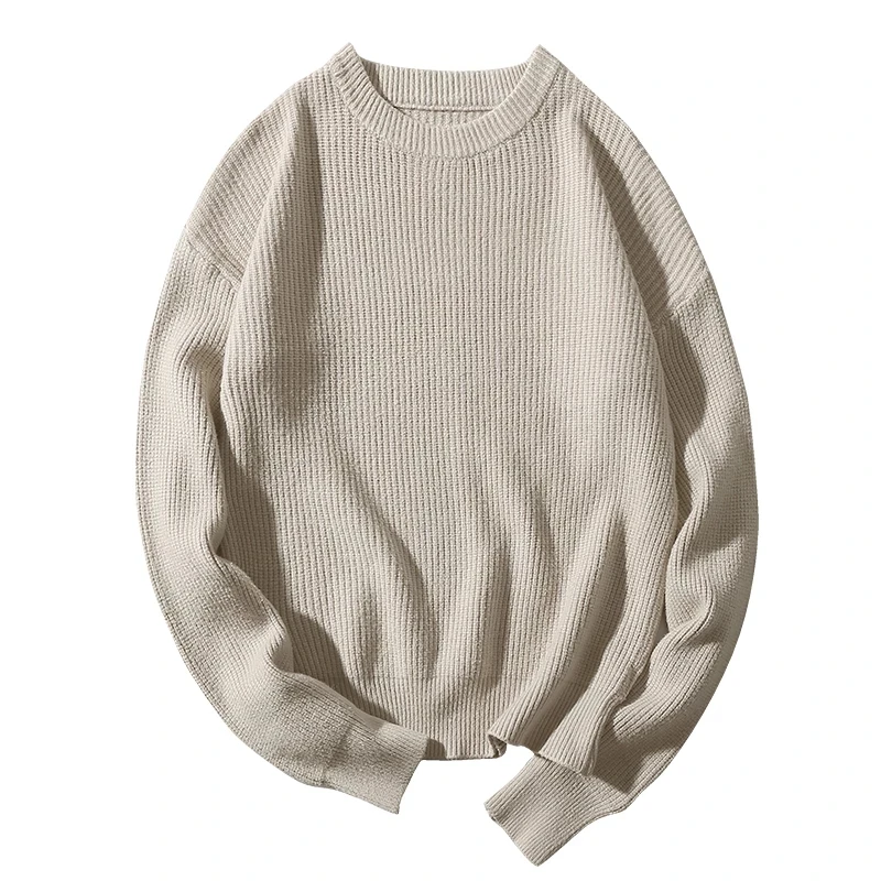 

Oversized men's knitted sweater men 2020 winter solid color pullover sweater Harajuku Korean top black sweater men