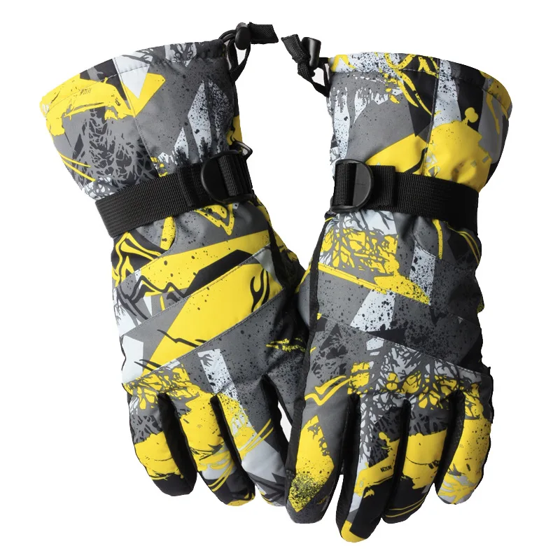 Лыжные перчатки для взрослых водонепроницаемые ветрозащитные мужчин и женщин