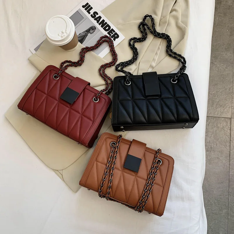 

Simple Small PU Leather Crossbody Bags For Women 2021 Branded Luxury Shoulder Bags Female Handbags Trending Fashion Hand Bag New