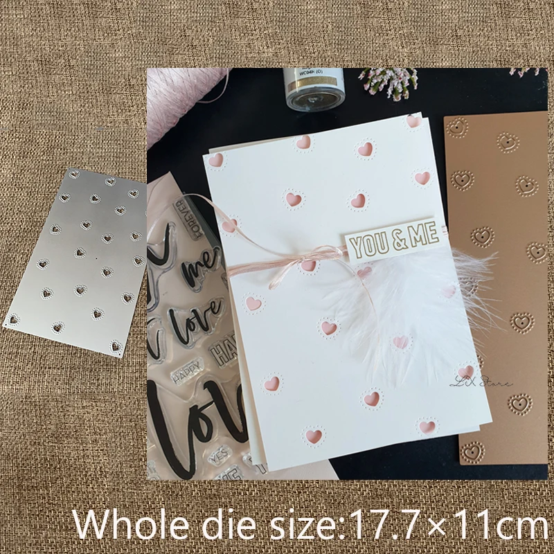 

Новый дизайн, металлический трафарет для рукоделия, пресс-формы, сердце, фоновое украшение, скрапбукинг, высечки, альбом, бумажная карта, рем...