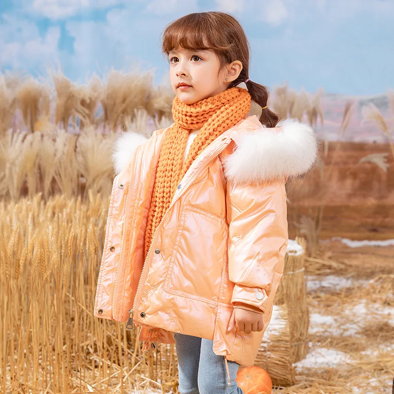 1-6 years children clothing Shiny Down Jacket Coat Baby winter jacket white duck down jacket toddler girl boys winter clothes