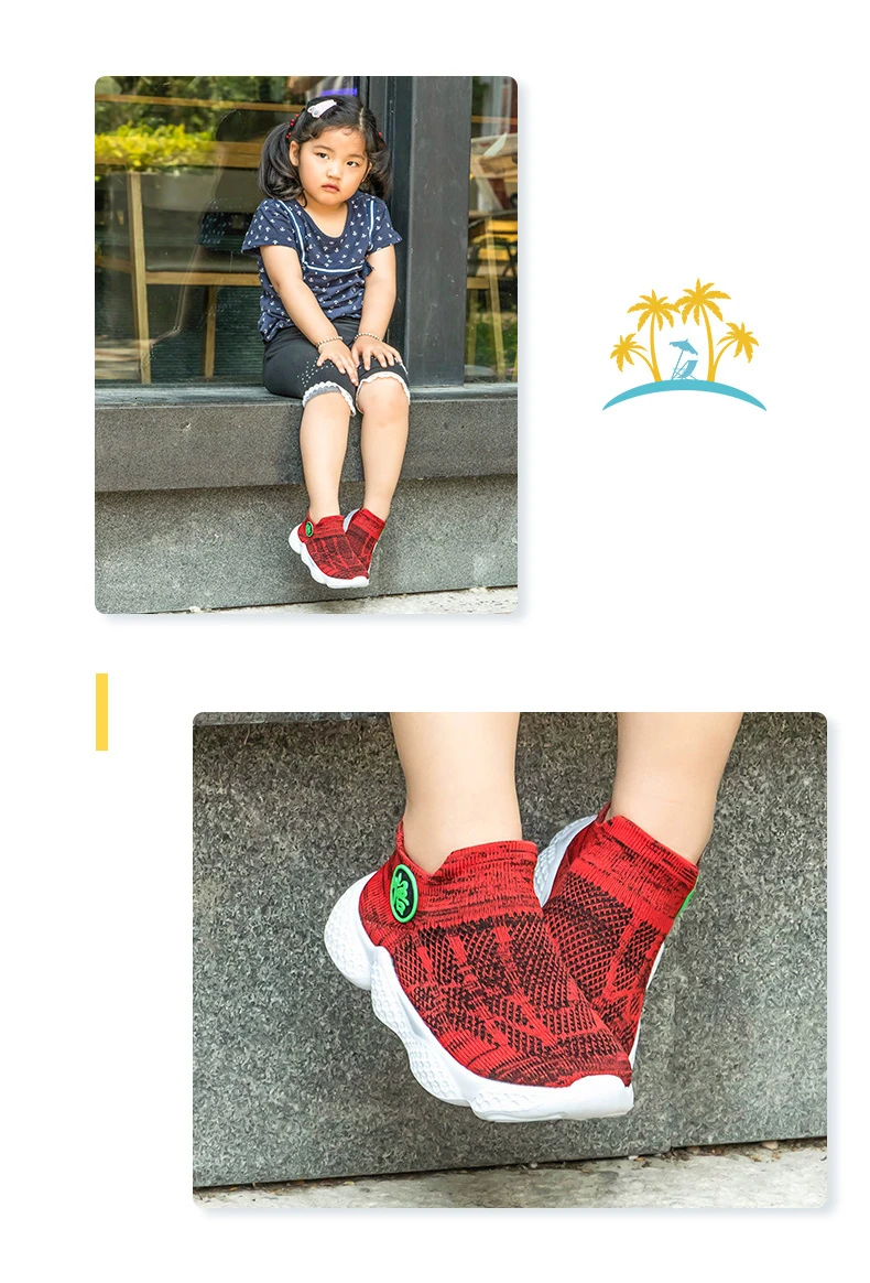 Детские носки; удобные детские кроссовки; теннисные для мальчиков; Chaussure Enfant; трикотажная уличная прогулочная спортивная обувь для девочек; Цвет Синий