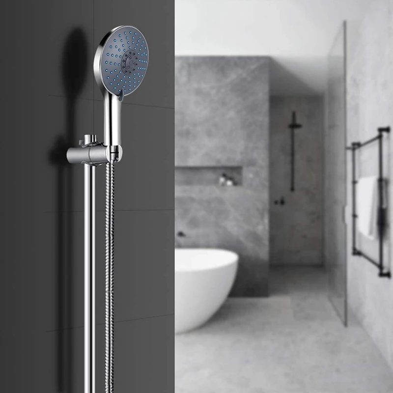 

Shower Head Hand Shower, Large Shower Head with 1.5M Stainless Steel Hose, Water-Saving High Pressure Shower Head