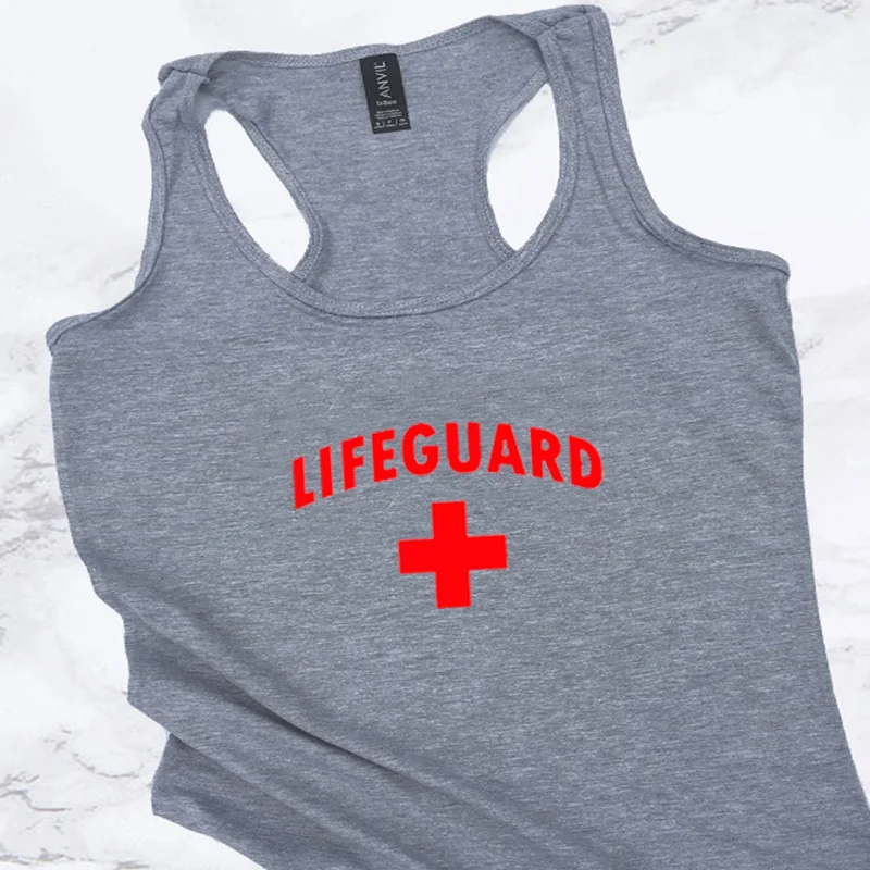 Спасатель женский топ на бретелях уличная одежда спасение жизни слоган жилет без