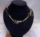 Ожерелье с именем на заказ, кубинская цепь на заказ, ожерелье на заказ с несколькими именами на заказ, ожерелье в подарок для женщин