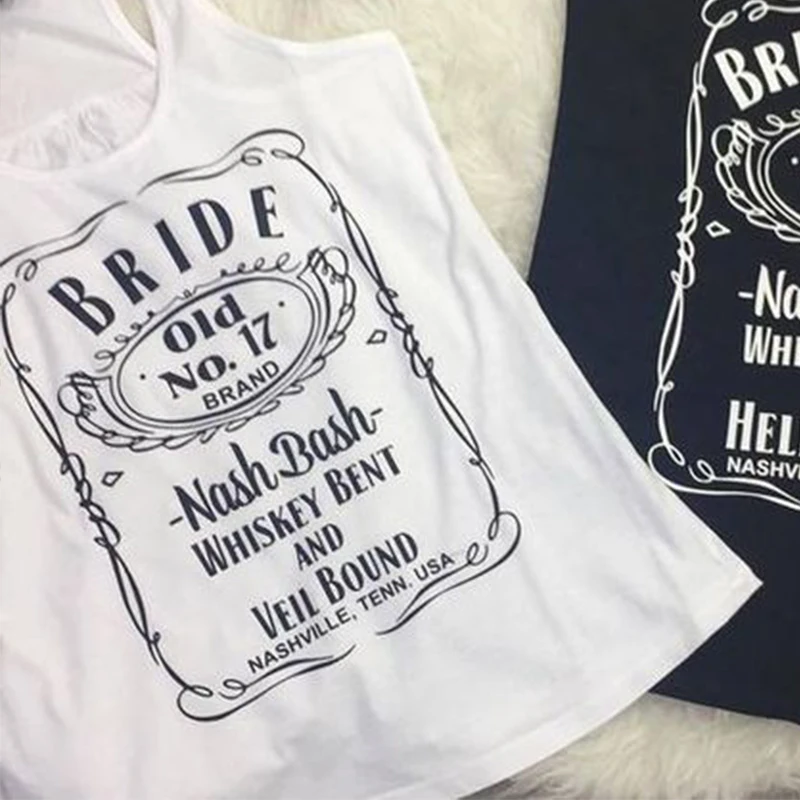 Bride Bridesmaid Letter Print Tank Tops Women Fashion Aesthetic Bachelorette Party Vest Sleeveless Cotton Racerback Dropshipping | Женская