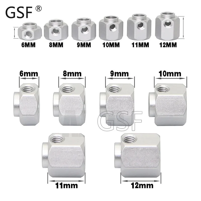 

6 8 9 10 11 12mm widened thickened hexagonal coupling coupling Model accessories parts remote control for TRX4 TRX6 car products