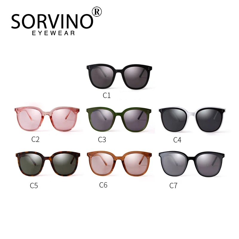 Мужские и женские солнцезащитные очки SORVINO белые с большой оправой устойчивые к