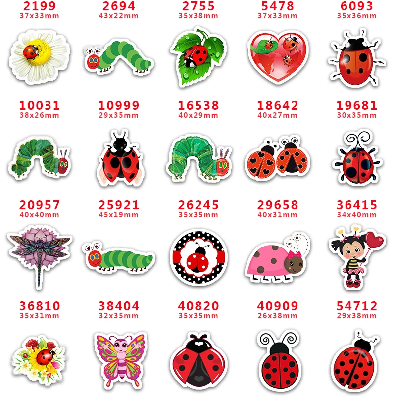 

Товары для рукоделия, принадлежности для шитья, Мультяшные насекомые, печатные плоские смолы, форма, 30 шт. PR-2199