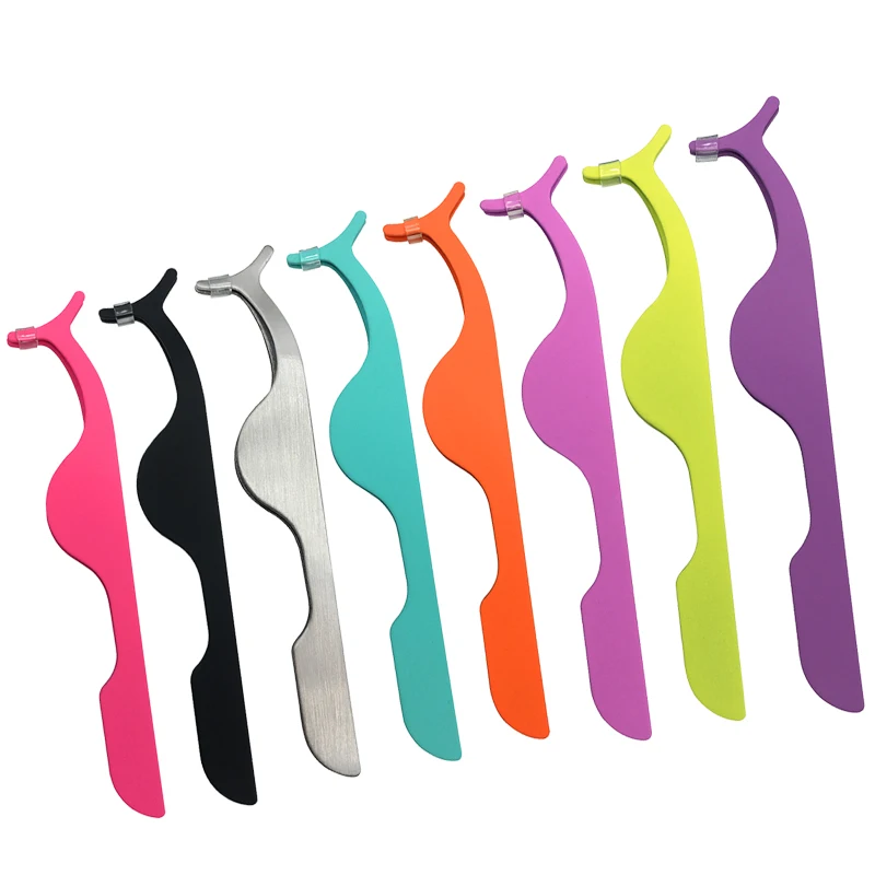 

False Fake Eyelashes Clip Stainless Steel Tweezers Beauty Makeup Cosmetic Tool Eyelash Curler Applicator Colorful Eyelash Curler
