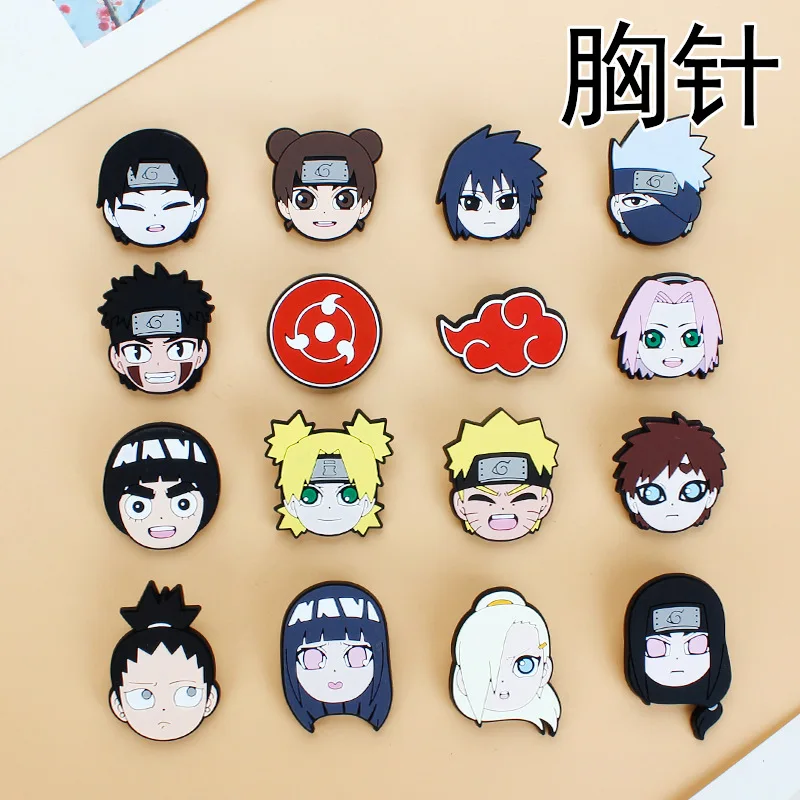 New Japan Anime Ninja Brooch Cartoon Cute Cosplay Accessories Badge PVC Pin Support for Custom |