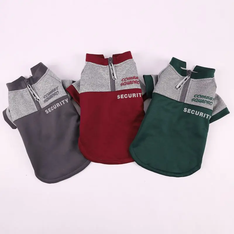 

Winter Warm Pet Dog Clothes Letter Zip Design Puppy Sweatshirt Dog Hoodie Jacket Cat Clothing Chihuahua French Bulldog Apparel