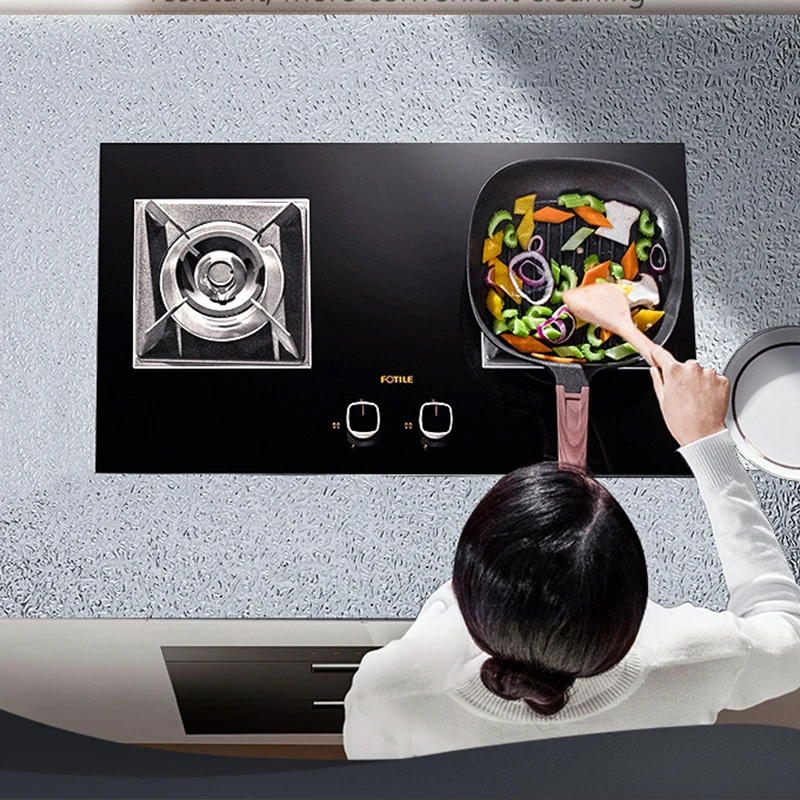 Кухонная маслостойкая водостойкая наклейка алюминиевая фольга самоклеящаяся