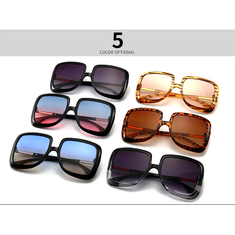 

2020 New Vintage Oversized Square Sunglasses Women Luxury Brand Design Fashion Big Frame Gradient Sun Glasses For Female UV400