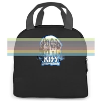 new kiss band rock the nation rock and roll vintage women men portable insulated lunch bag adult