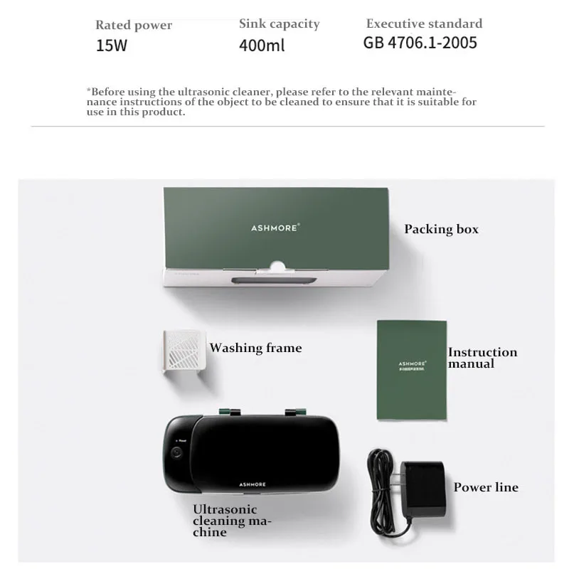 

Mini Ultrasonic Cleaner Glasses Cleaning Machine 400ml 47kHz 15W Jewelry Watch Cleaner Personal Care Tool Cleaning Device 12V