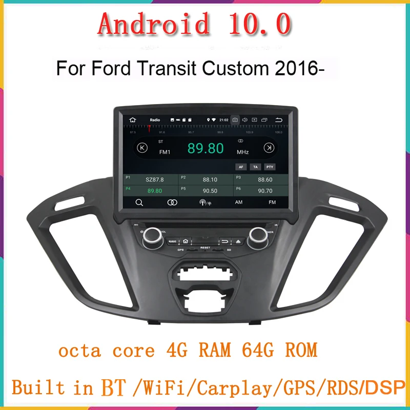 8 &quotandroid 10 автомобильный аудио плеер для ford Transit Custom 2016 2017 с gps navi Аудио встроенный