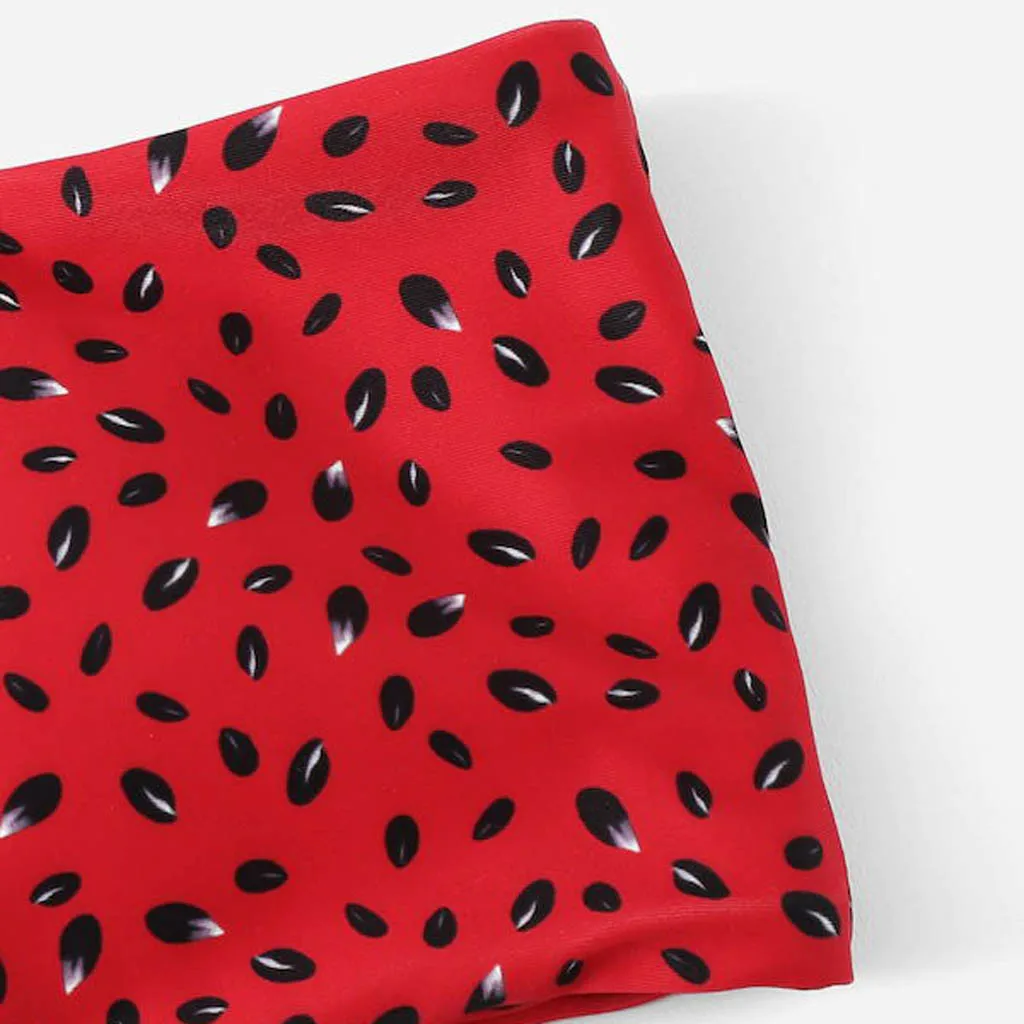 Купальник женский с принтом арбуза комплект из двух предметов бикини чашками