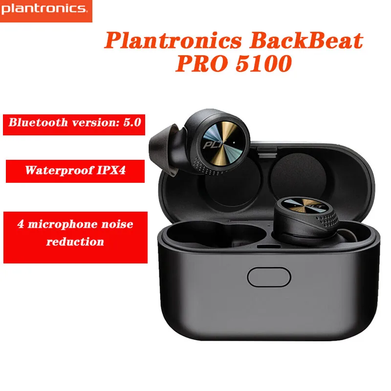 

Plantronics Backbeat PRO Bluetooth 5.0 5100 Earphone True Wireless Earbuds IPX4 Water-Resistant BackBeat App on Android iOS