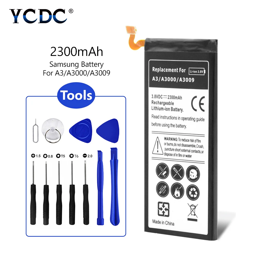 3 8 V 2300mah батарея для телефона Samsung Galaxy A3 A3000 A300H A300G A300X SM A3009 A300F + наборы инструментов