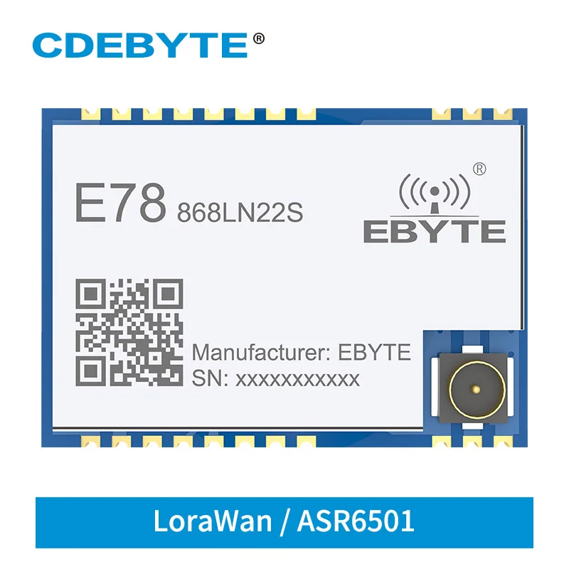 Ebyte E78-868LN22S ASR6501 LoRaWAN, модуль узла 868 МГц, 915 МГц, ABP, OTAA SoC, большой радиус действия, маленький, маломощный трансивер - изображение