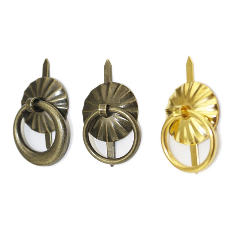 

20Pcs Antique Sun Drawer Cabinet Desk Door Pull Handle Knob Furniture Hardware Ring Pin Handle,Bronze Tone