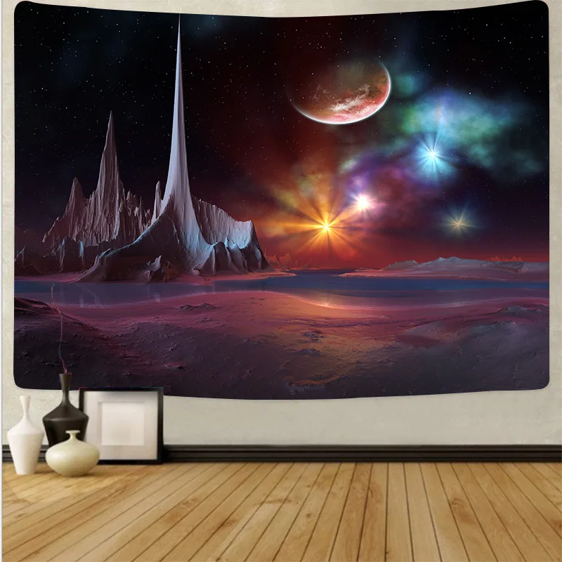 

Scenery Mountain Tapestry Nature Wall Cloth Home Decor Wall Rug Carpets Hanging Big Blanket