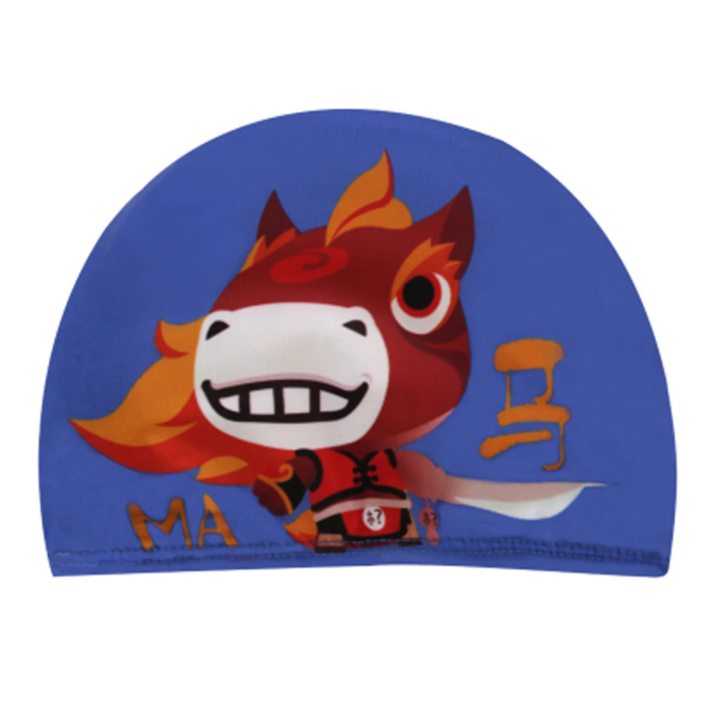 Children Elastic Cartoon Printed Swimming Caps Sports Pool Cute Bathing Swim Hat for Kids Boys Babys | Спорт и развлечения