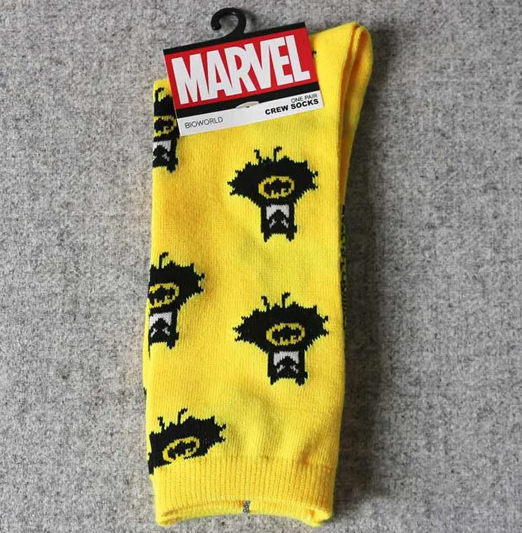 3 Герой комиксов Marvel General/Носки Теплые повседневные носки до колена с рисунком Железного человека Капитана Америки - Цвет: 3