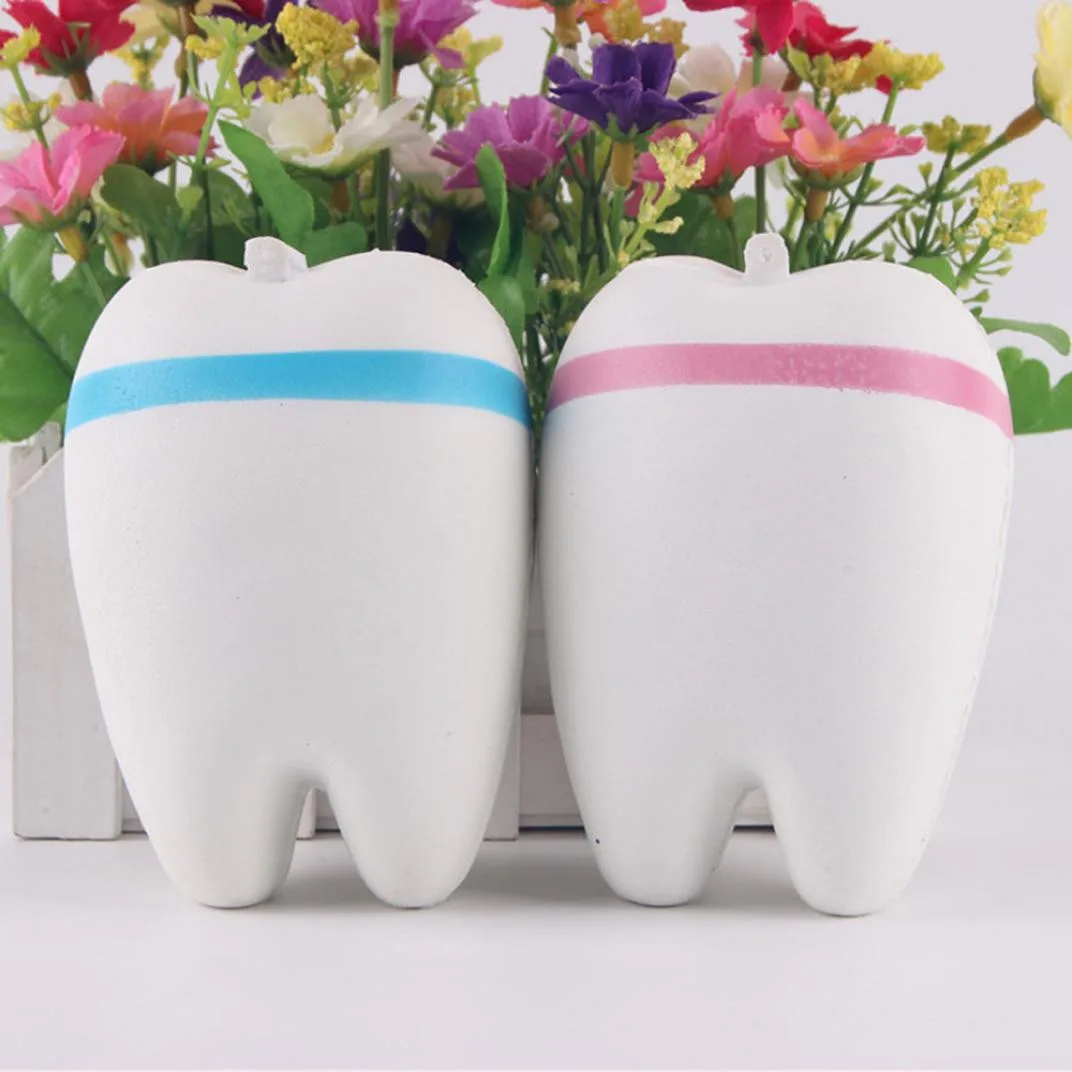 Новый Сжимаемый красивый Творческий мультяшный симулятор зуб мягкие медленно