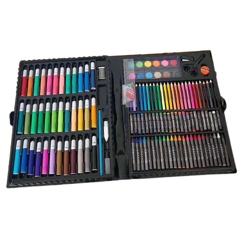

Watercolor Pen/Crayon/Color Lead/Gouache 150 Pieces Painting Graffiti Children's Brush Art Stationery Gift Painting Tool Set