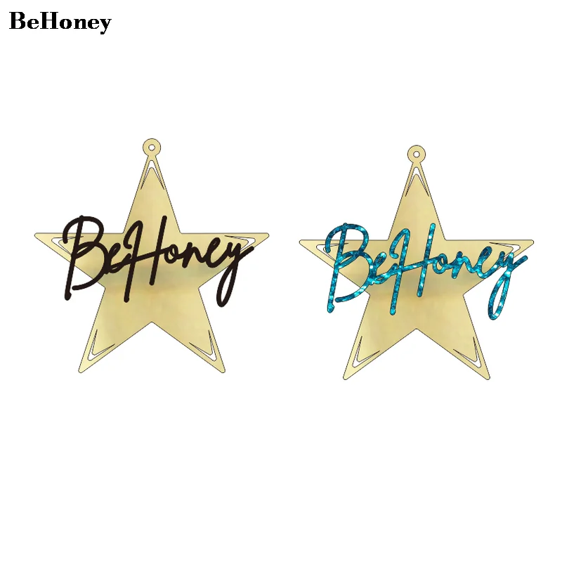 

Custom Acrylic Names Ornament Star Wedding Christmas Gift Tags