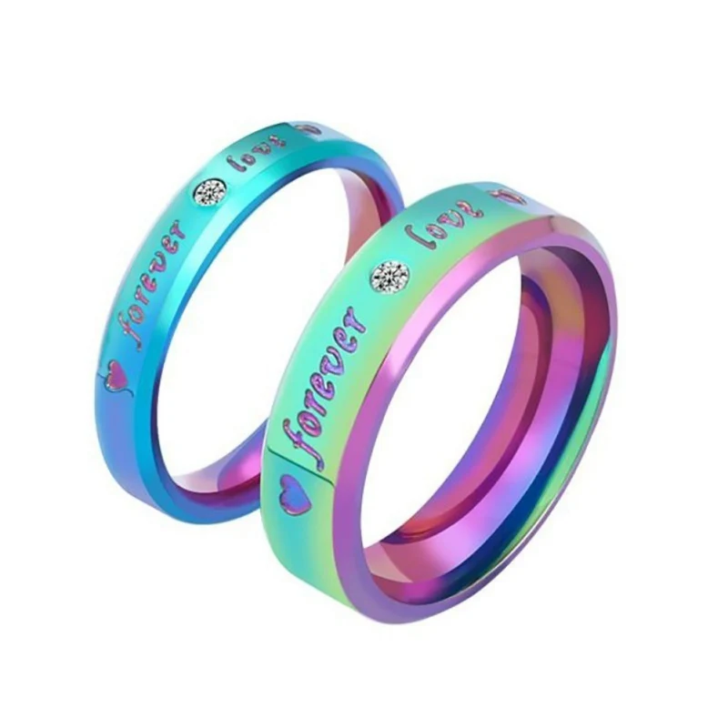 

Stainless Steel Couples Rings for Lovers Valentine's Day Wedding Ring Men Women Rings High Quality Jewelry Gift