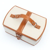 high level pu jewelry storage box three layer double drawer small item storage box can be portable jewelry box portable travel