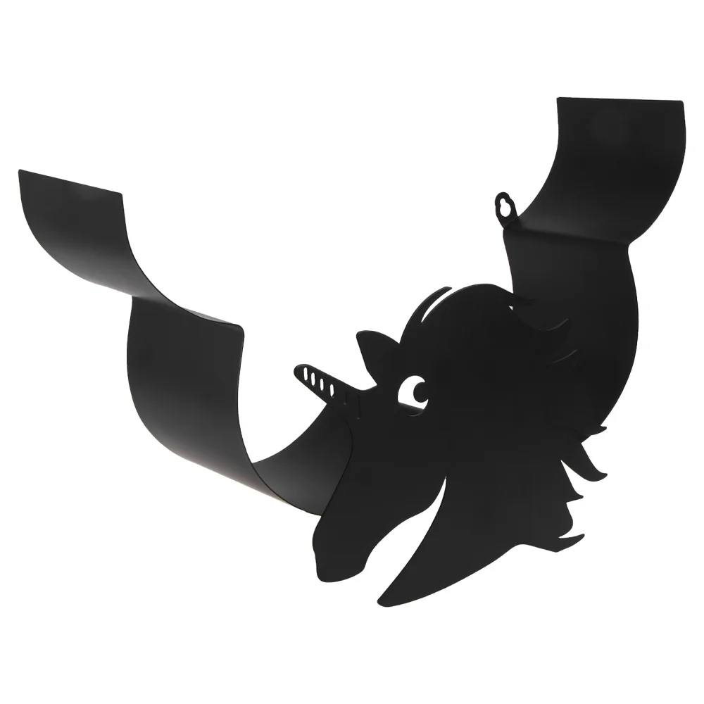 

1pc Iron Art Tissue Shelf Wall Tissue Rack Bathroom Paper Holder (Black)