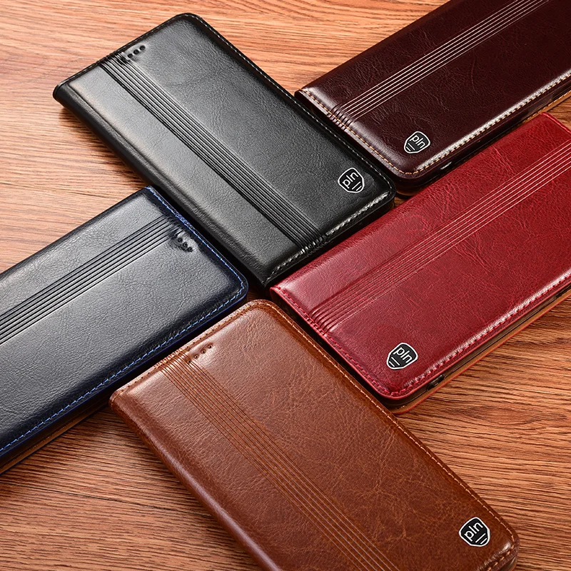 

Luxury Genuine Leather Case for Samsung Galaxy M62 F62 A02 A02S A82 5G Magnetic Flip Cover Card Slots