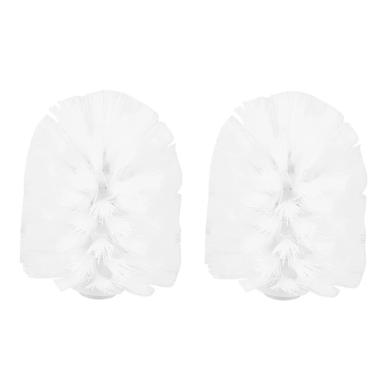 

Replacement Spare Bathroom Accessory Plain Plastic Toilet Cleaning Brushes Head Holders White (2x White Heads)