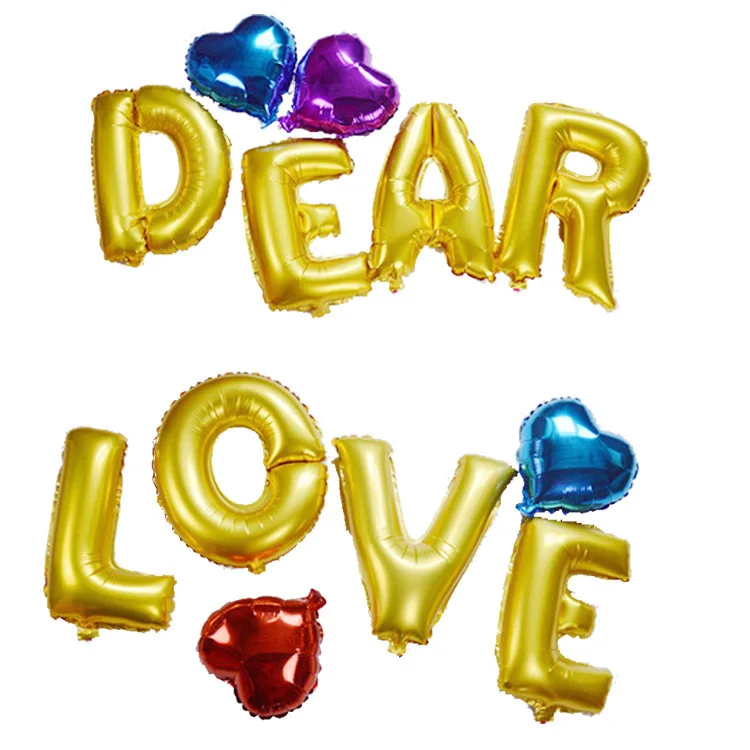 

16 inches aluminium film letters balloon wholesale foil balloons birthday party wedding English letters in the New Year