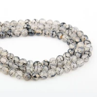 round black dragon agates natural stone beads elegant making for jewelry diy bracelet necklace accessories size 4 6 8 10 12mm