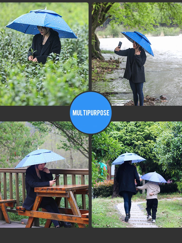 

Sun Shade Fishing Cap Outdoor Sport Umbrella Hat Hiking Camping Headwear Cap Head Hats Camouflage Foldable Sunscreen Umbrella Ha