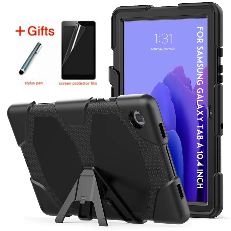 Противоударный жесткий силиконовый чехол подставка для Samsung Galaxy Tab A7 SM T500 507 10 4