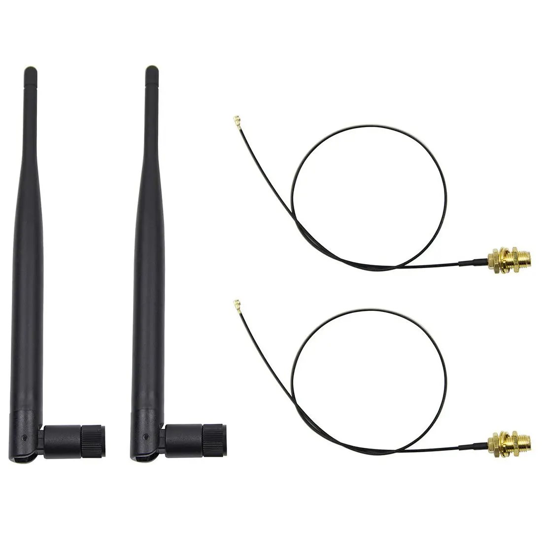 

2 x 6dBi 2,4 ГГц 5 ГГц Двухдиапазонная Wi-Fi стандартная антенна + 2x35 см U.fl/кабель IPEX