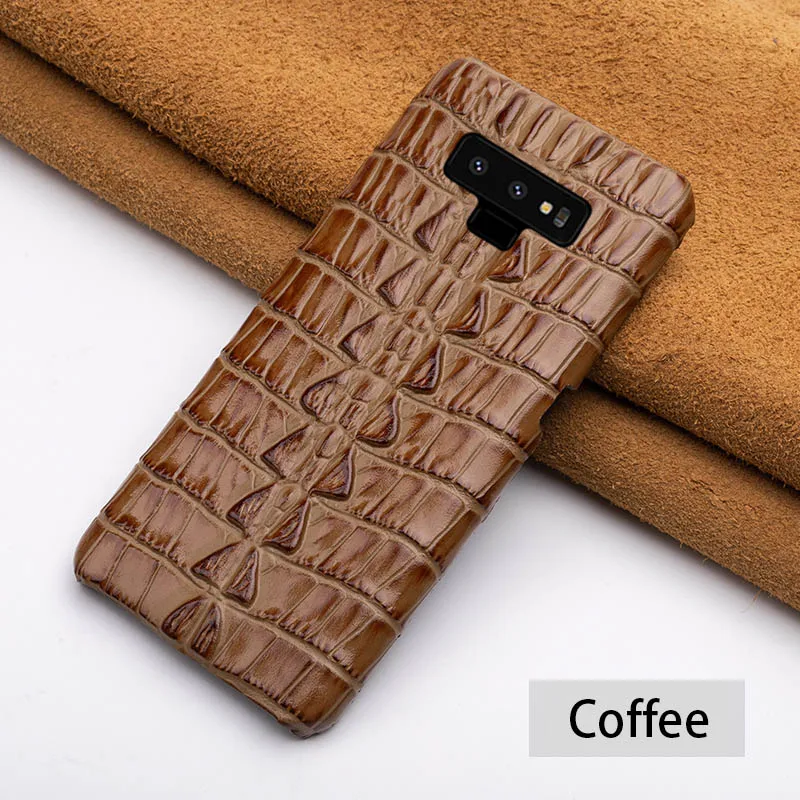 Coffee Tail Чехол для телефона для samsung Galaxy A50 A70 S7 S8 S9 S10 Plus, Note 8, 9, 10, крокодил хвост текстура чехол для A30 A40 A5 A7 A8 - Цвет: Coffee Tail
